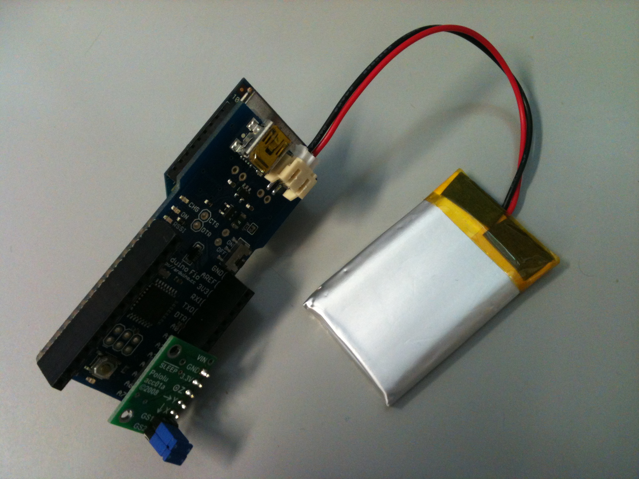 Corporal device with its battery