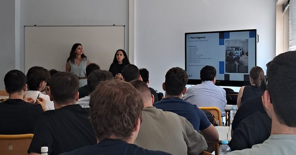 Students attending the Agile masterclass in a classroom